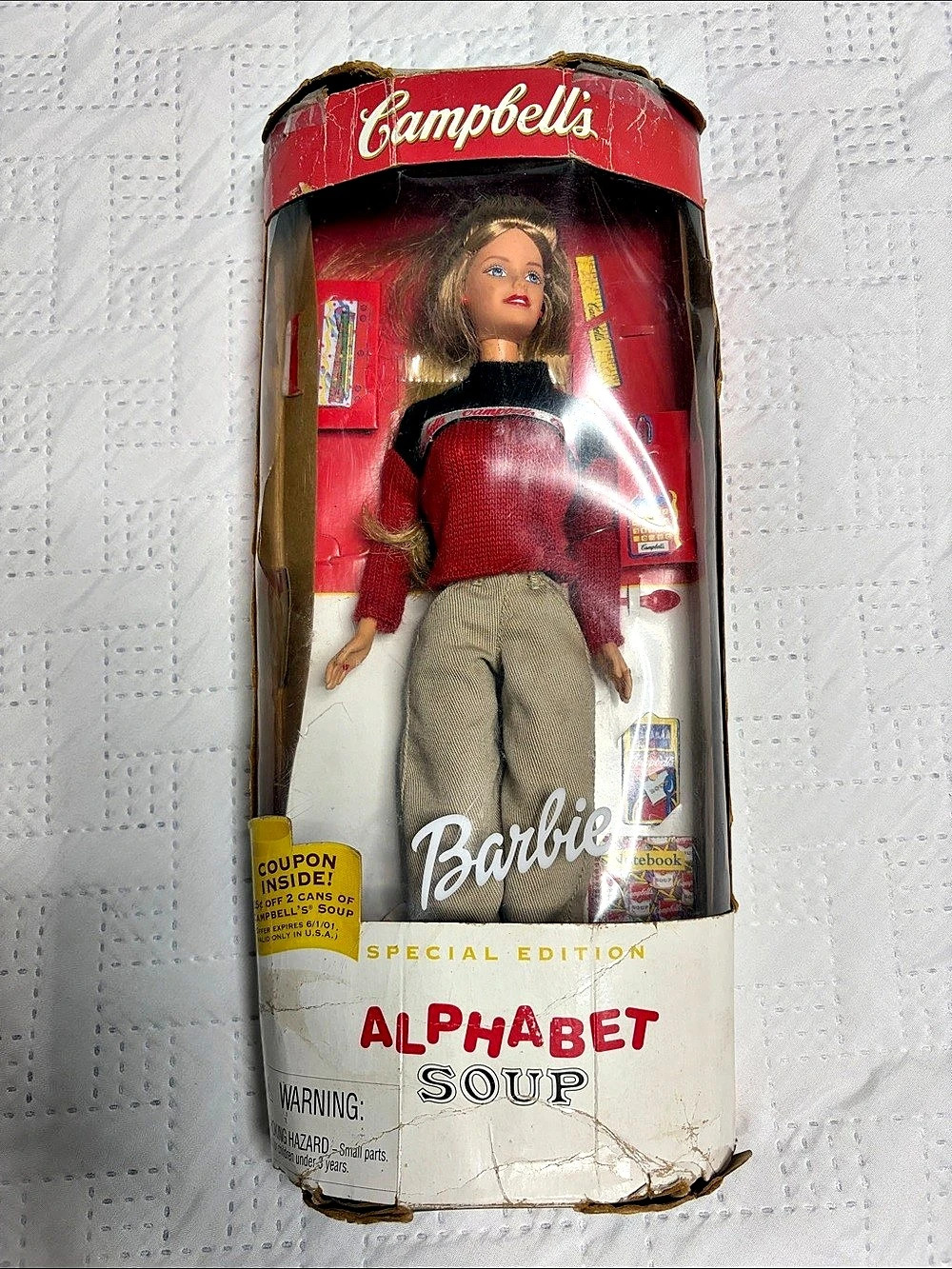 Barbie Alphabet Soup Special Edition Doll Red White Fair Packaging
